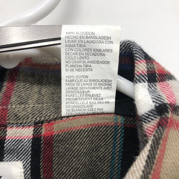 Ely Cattleman XXL Tan Red Plaid Pearl Snap Flannel Western Long Sleeve Shirt - Picture 6 of 6